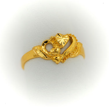 Anillo de oro doble corazón ❤️